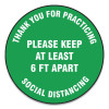 GN1 17 in. Slip-Gard Social Distance Floor Signs - Green