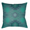 Livabliss 18 x 18 x 4 in. Yindi Geometric Square Throw Pillow, Dark Green, Emerald & Teal
