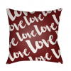 Livabliss 20 x 20 x 4 in. Love Square Throw Pillow, Red & White