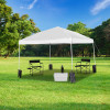 Flash Furniture 10 x 10 ft. Pop Up Event Straight Leg Canopy Tent with Sandbags & Wheeled Case, White
