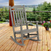 Flash Furniture Winston All-Weather Poly Resin Rocking Chair Gray