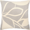 Livabliss 18 x 18 in. Natur NTR-011 Pillow Cover with Down Insert, Medium Gray & Cream