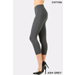 High Waisted Long Leggings Soft Stretch Cotton Workout Yoga Pants Fitness Ash Gray color